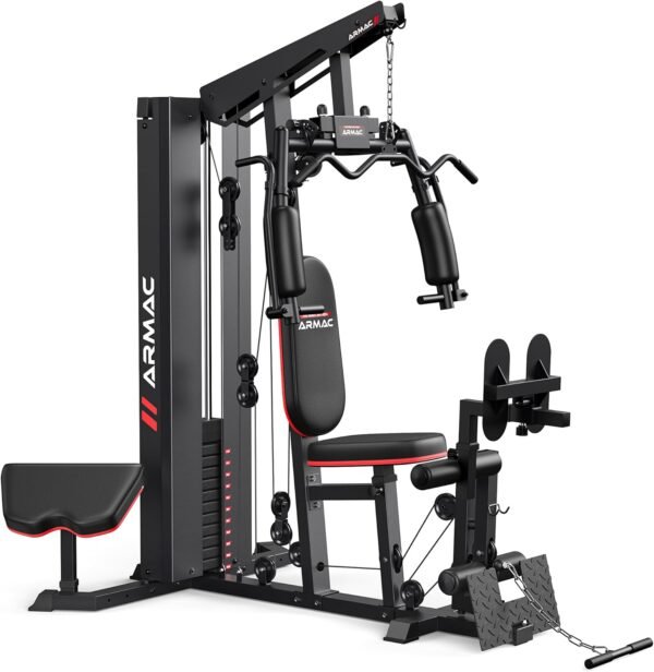 Home Gym, Multifunctional Home Gym Equipment for Leg Press, 150LBS Weight Stack Machine, Workout Station with Pulley System for Full Body Training - Image 2