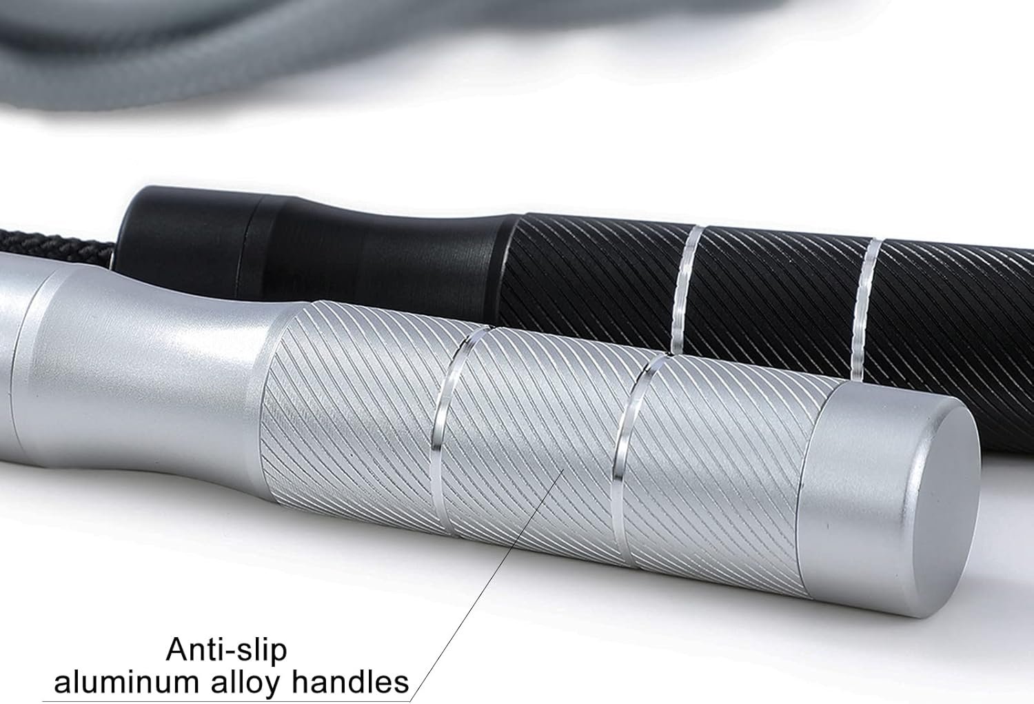 weighted jump rope Fitness for women men,1LB Tangle-free Skipping Rope for Muay Thai Training Crossfit workout Aluminum Handles Adjustable Length PVC Cord and Cotton Rope - Image 3