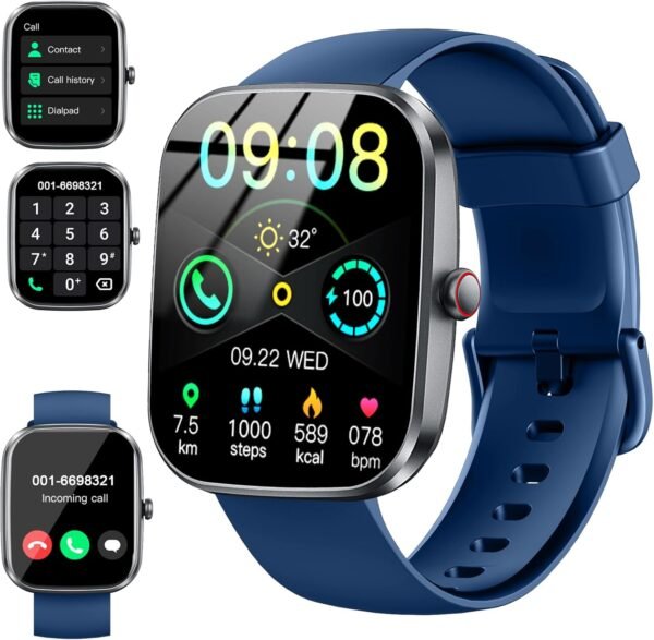 Smart Watch(Answer/Make Call), 1.91" Smartwatch for Men Women, NEW Fitness Watch with 110+ Sport Modes, Fitness Activity Tracke with Pedometer/Sleep Monitor/Heart Rate/IP68 Waterproof, for Android iOS - Image 2