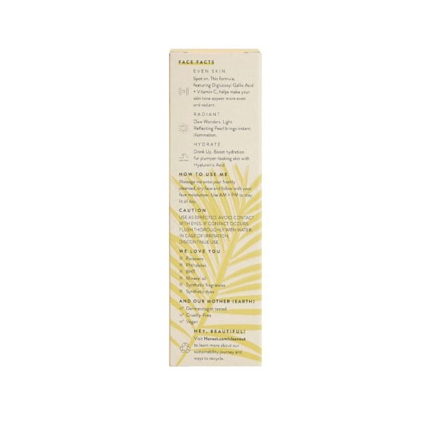 Honest Beauty Vitamin C Radiance Brightening Serum | Improves Skin Tone + Complexion | Vitamin C, Pearl, Hyaluronic Acid | EWG Verified + Cruelty Free | 1 fl oz - Image 8