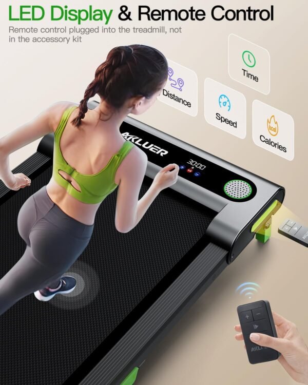 Walking Pad with Incline, Akluer Incline Walking Pad Treadmill for Home, 2.5 HP Under Desk Treadmill Small with Remote Control, Walking Pad Small Treadmill with LED Display - Image 6