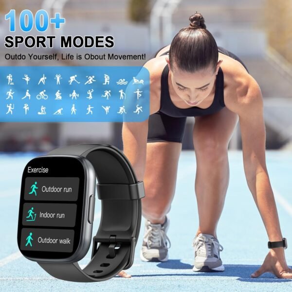 Smart Watch, 1.95" Smartwatch for Men Women (Answer/Make Call), 110+ Sports Modes Fitness Tracker with Heart Rate Sleep Monitor, IP68 Waterproof Fitness Watch, Step Counter Watches for Android iOS - Image 5
