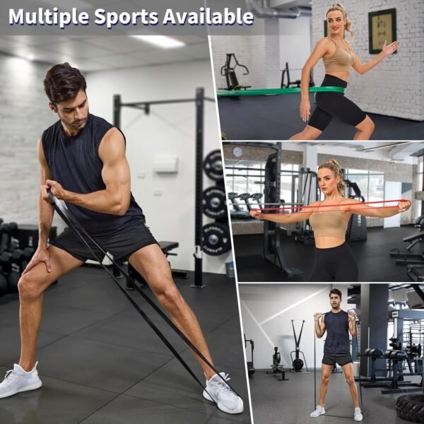 Pull Up Assistance Bands Set 5 LBS - 230 LBS, Long Resistance Bands for Pull Ups Working Out, Gym Workout Bands for Men Exercise Muscle Training and Shape Body - Carry Bag Included - Image 3