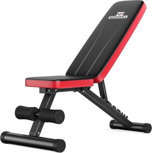 Basic Weight Bench for Home Gym, Foldable Workout Bench with 8 Backrests, 660LBS Weight Capacity Adjustable Bench - Image 2