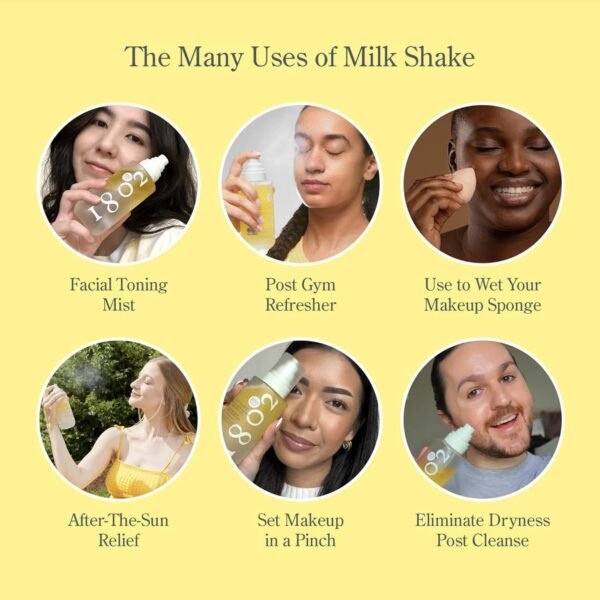 Beekman 1802 Milk Shake Hydrating Toner & Face Mist - Hyaluronic Acid & Squalane - Gentle - Minimizes Pores & Soothes Redness - Alcohol Free, Non-Comedogenic, Cruelty Free, Fragrance Free - Image 7