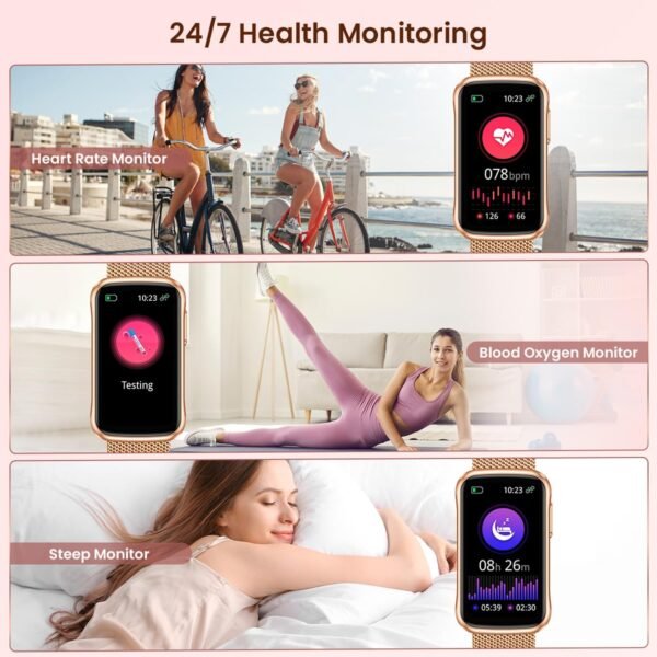 Fitness Tracker Smart Watch for Women: Health Activity Trackers with Heart Rate Blood Oxygen Sleep Monitor Step Counter Sport 1.47" Touchscreen IP68 Waterproof Smartwatch Compatible Android iOS - Image 4