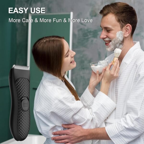 Unisex Hair Trimmer, Matt Black, for Trimming, Shaving, Body, 90mins Battery Power, IPX7 Waterproof - Image 3