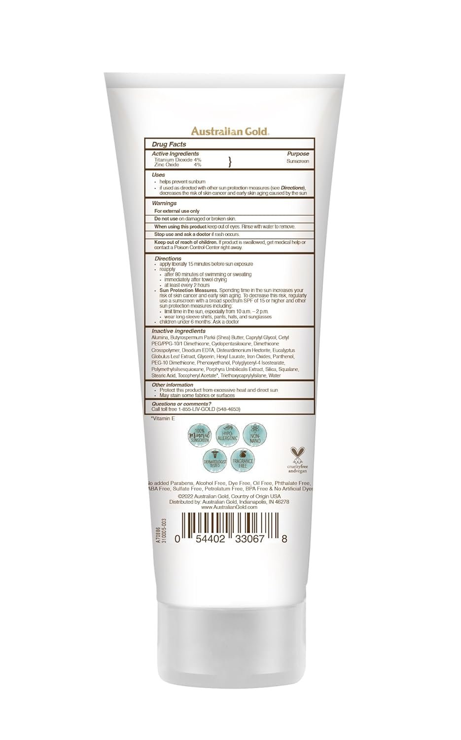 Australian Gold Botanical SPF 50 Tinted Mineral Sunscreen for Face, Non-Chemical BB Cream, Water-Resistant, Matte Finish, For Sensitive Facial Skin, Medium to Tan Skin Tones, 3 FL Oz - Image 4