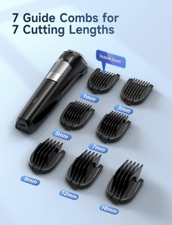 Beard Trimmer Hair Clipper for Men, 13 Piece Men’s Grooming Kit with Cordless Rechargeable Hair & Nose Trimmer Electric Shaver, Stainless Steel Blades for Painless Facial & Body Hair Removal - Image 8