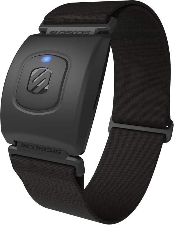 Scosche Rhythm R+2.0: Waterproof/Dustproof Armband with ANT+ & BLE Bluetooth Smart for Hyper Accurate Workout Heart Rate Monitoring with Wahoo, Peloton, LED Monitor, DDP Yoga, Strava - Image 2