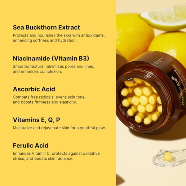 Medicube Deep Vitamin C Golden Capsule Face Moisturizer - Liposome Capsules For Wrinkles, Skin Radiance - Transparent Gel for Glow Hydration - Korean Skin Care 1.94 oz - Image 3