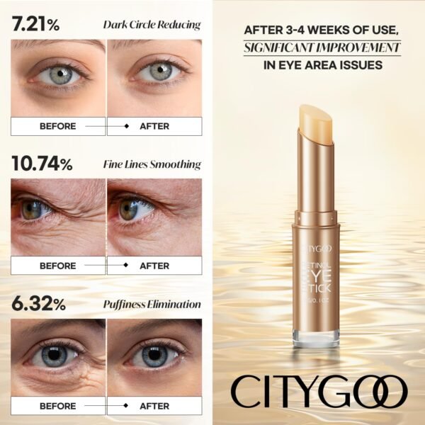 Retinol Eye Stick With Collagen, Hyaluronic Acid For Dark Circle, Wrinkles in 3-4 Weeks, Under Eye Cream Anti Aging, For Puffiness and Bags Reduces Fine Lines - Image 4