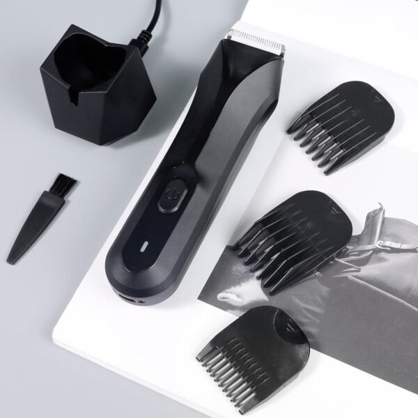 FAMILIFE Body Trimmer for Men, Ball Trimmer Men, Electric Groin & Pubic Hair Trimmers, Replaceable Ceramic Blade Heads, Waterproof Wet/Dry Use, Standing Recharge Dock, 90 Minutes Usage - Image 8