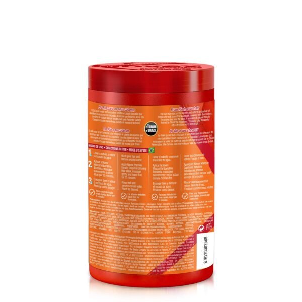 Novex Brazilian Keratin Hair Mask, 14 Oz - Reconstructive Keratin, Frizz control & Damage Repair - Image 3