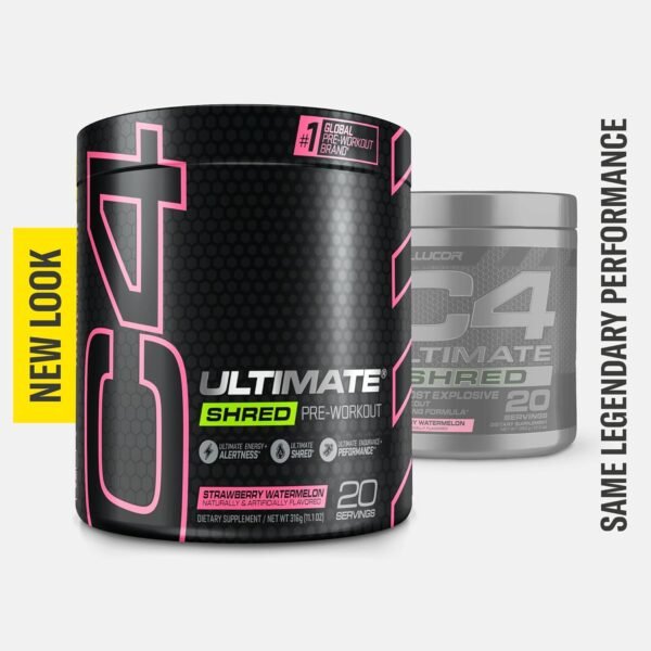 Cellucor C4 Ultimate Shred Pre Workout Powder for Men & Women, Weight Loss Supplement with Ginger Root Extract, Strawberry Watermelon, 20 Servings (Pack of 1) - Image 5