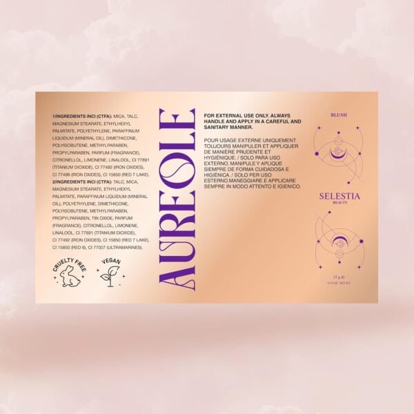 Blush Duo Aureole - High Pigmented Pink Blush for Cheeks - Blush Powder with Matte Finish - Easy-to-Blend Texture - Mix or Use Separately, 0.53 Oz - Image 3