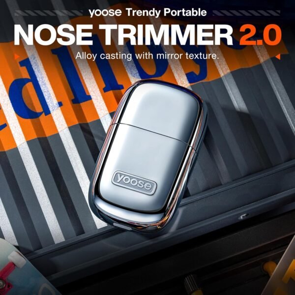 Nose Hair Trimmer, Alloy Rechargeable Nose Hair Trimmer for Men Women, IPX7 Waterproof, Detachable Head, Easy to Clean, Portable Travel Size Nose Trimmer, Dual Edged Blades, Painless, Silver - Image 3