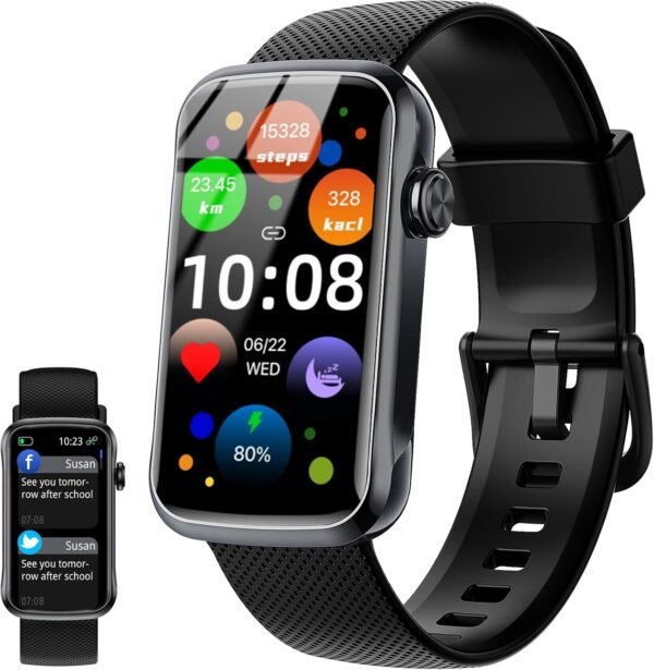 Smart Watch, 1.47" HD Smartwatch for Men Women with 24 Sport Modes, IP68 Waterproof Fitness Tracker with 24/7 Heart Rate/Sleep/SpO2 Monitor, Step Tracker, Pedometer, Activity Tracker for Android iOS - Image 2