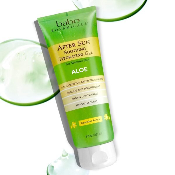 Babo Botanicals After Sun Soothing Hydrating Aloe Vera Gel With Natural witch Hazel and Cucumber, Vegan, For Babies, Kids or Sensitive Skin - 8 oz. - Image 6