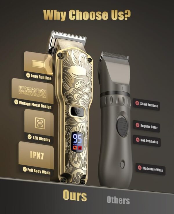 Jack & Rose Cordless Hair Clippers, Mens Hair Clippers, Wireless Clippers for Men, Barber kit Professional Clippers for Men - Image 7