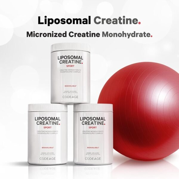 Codeage Liposomal Creatine Powder Supplement - 3-Month Supply - 5000mg Creatine Monohydrate Pre Workout & Post Workouts - Unflavored Creatine, Pure Creatine Powder, Creatinine for Sports - 90 Servings - Image 8