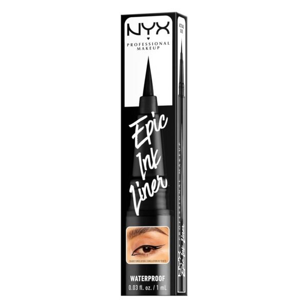 NYX PROFESSIONAL MAKEUP Epic Ink Liner, Waterproof Liquid Eyeliner - Black, Vegan Formula - Image 11