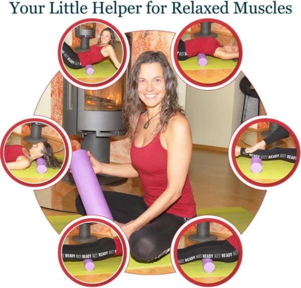 Small Size Medium Density EVA Foam Roller for Back & Leg Pain; Sore Muscle Recovery; Trigger Point Body Massage Roller Ø3.75 x18inch for Physical Therapy; Helps as Spine Cracker Stretcher - Image 5