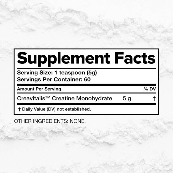 Complement Creatine Monohydrate Micronized Powder for Women and Men (5g, 60 Servings) Pre Workout, Post Workout, Muscle Recovery, Brain Health, Longevity- Vegan, Unflavored - Image 7