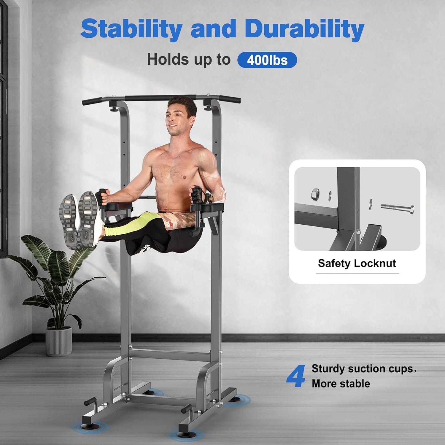 RELIFE REBUILD YOUR LIFE Power Tower Pull Up Bar Station Workout Dip Station for Home Gym Strength Training Fitness Equipment - Image 3