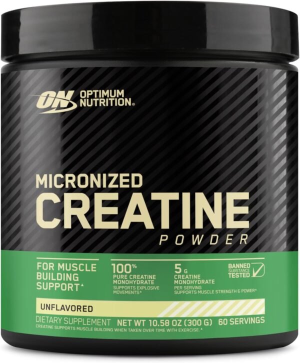 Optimum Nutrition Micronized Creatine Monohydrate Powder, Unflavored, 60 Servings, 300 Grams (Packaging May Vary) - Image 2
