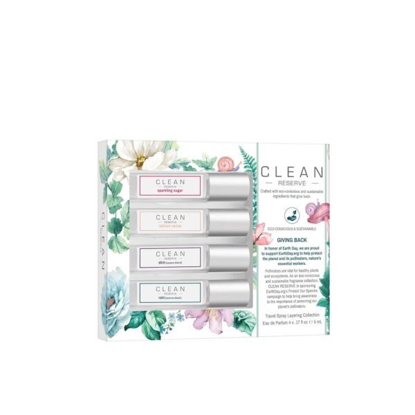 CLEAN RESERVE Eau de Parfum Layering Gift Set | Includes Warm Cotton, Skin, Rain, and Radiant Nectar Fragrance | 4 x 5mL Spray - Image 3
