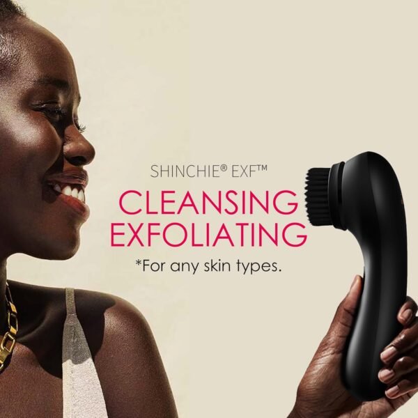 Facial Cleansing Brush, SHINCHIE Spin Face Scrubber, Waterproof Face Scrub Brush, Rechargeable Facial Exfoliator, Electric Cleanser for Deep Cleansing & Exfoliating,Rotating Skin Care Wash Kit -Black - Image 3