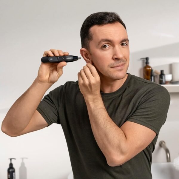 MANSCAPED® The Weed Whacker® 2.0 Electric Nose & Ear Hair Trimmer – 7,000 RPM Precision Tool with Rechargeable Battery, Wet/Dry, Easy to Clean, Improved Stainless Steel Replaceable Blade - Image 10