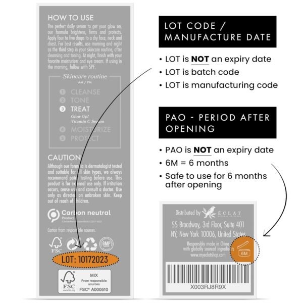 Vitamin C Face Serum - Dark Spot Remover Facial Serum, Vit C Serum with Hyaluronic Acid, Ferulic Acid, & Vit E - Anti Aging and Skin Brightening Serum, Pure Vitamin C Serum Skin Care 30 ml - Image 2