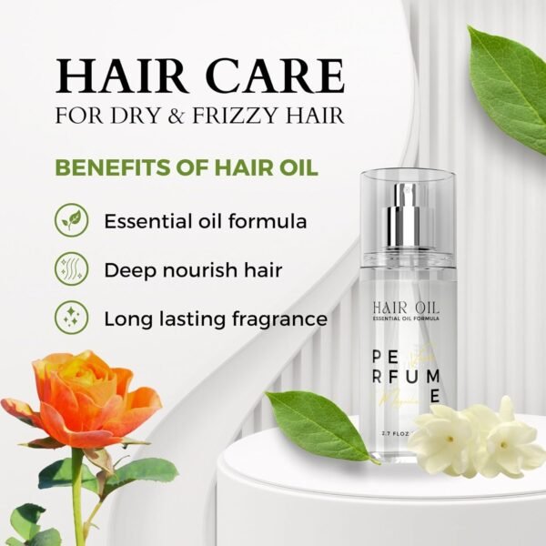 Hair Perfume Oil for Women, Argan Oil Heat Protection Spray for Frizzy and Damaged Hair, Nourishing & Smooth Long Lasting Fragrance Mist with Keratin & Elastin (Vanilla Magnolia) 2.7 fl oz - Image 6
