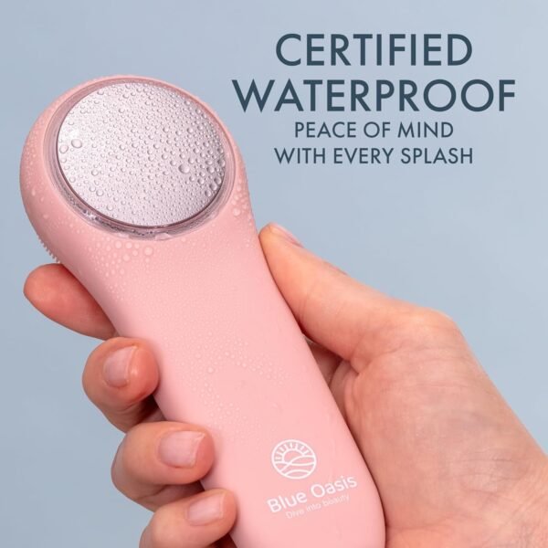 Facial Cleansing Brush, Rechargeable Electric Silicone Face Scrubber Exfoliator, Waterproof Silicone Face Brush Cleanser w/Fast USB-C Charger, Massaging & Face Exfoliator Scrubber for Men & Women - Image 6