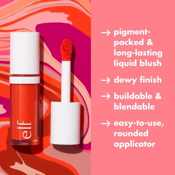 e.l.f. Camo Liquid Blush, Long-lasting Liquid Blush For High-pigment Color, Creates A Soft, Dewy Finish, Vegan & Cruelty-free, Dusty Rosé - Image 7