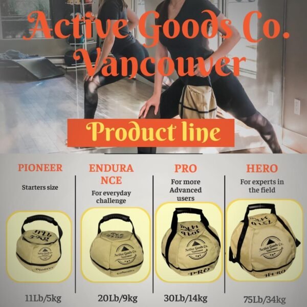 ActiveGoodsCo. Kettlebell Sandbag for fitness workout, different sizes 11Lb to 75lb. Visit to see the options - Image 5