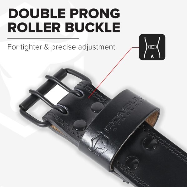 7mm Leather Weight Lifting Belt (IPF, USAPL, USPA, IPL USAW & IWF Approved) - 4" to 2” Tapered Premium Weightlifting Belt for Olympic Lifting, Powerlifting, Cross training, Gym, Workout & Weight Training - Weightlifting Belts for Men and Women - Image 4