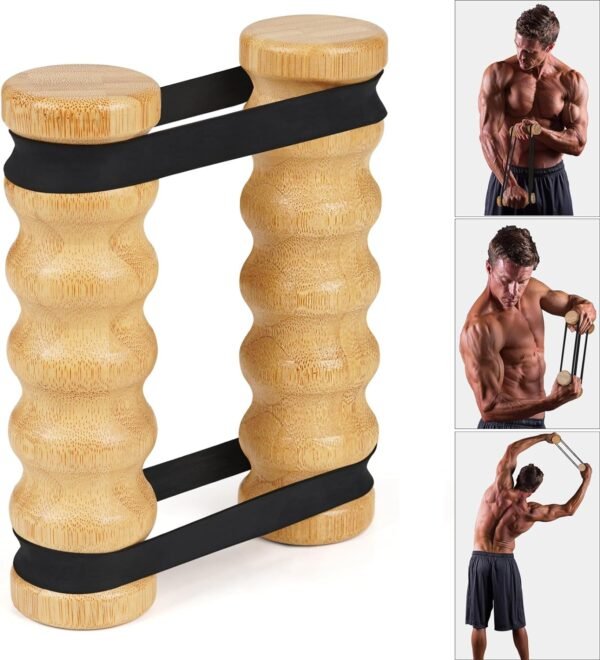 Rip Stick Efficient Upper Body Workout Equipment Home Gym, Adjustable Resistance Bands with Wooden Handles, Portable Exercise Equipment, Joint-Friendly, 8 Rip Stick Bands Included - Image 2