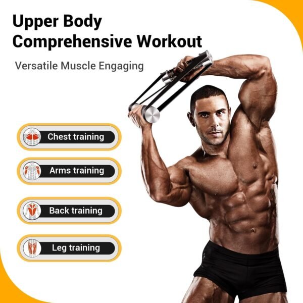 Rip Stick Efficient Quick Strength Training, Upper Body, Shoulder, Joint Ripstick Exercise Equipment, Portable High Gloss Aluminum aAlloy Rip Stick Workout, Stable Adjustable Resistance Band - Image 3