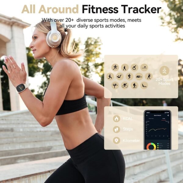 Fitness Tracker Watch with 24/7 Heart Rate Blood Oxygen Sleep Monitor, 1.69" HD 10 Day Battery Life Smart Watch, Step Calorie Counter Pedometer Activity Trackers Smartwatches for Women Men - Image 3