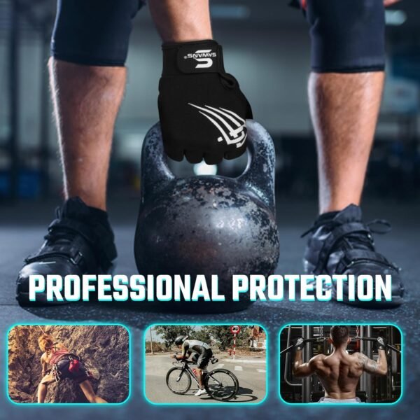 Weight Lifting Workout Gloves Lightweight Breathable Padded Palm Protection Gym Gloves Non-Slip Silicone Grip for Men and Women Exercise Fitness Training Pull-ups Deadlifting - Image 6