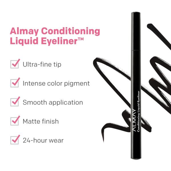 Almay Conditioning Liquid Eyeliner, Longwearing, Waterproof, Hydrating, 30 Navy, 0.03 fl oz. - Image 6