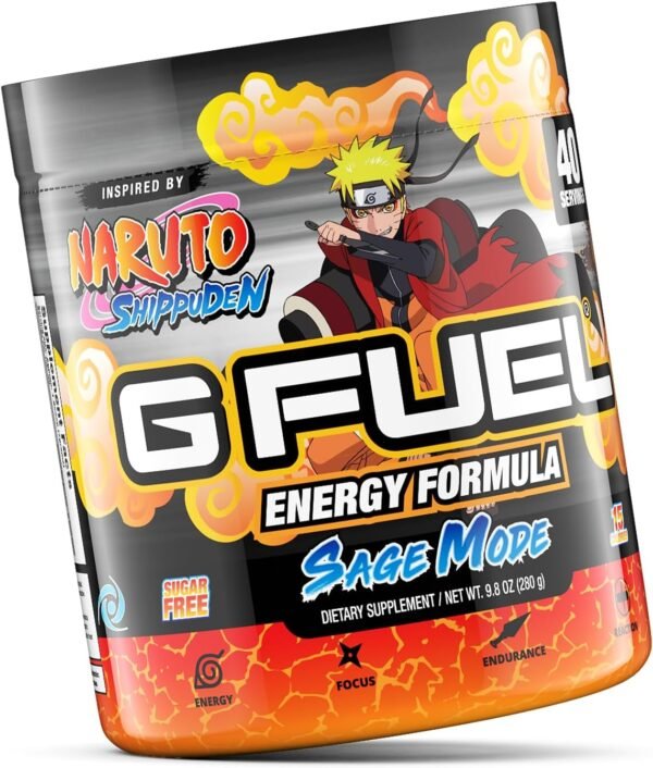 G Fuel Sage Mode Energy Drink Powder, Pre Workout Caffeine Powder, Energy Powder Drink Mix for Gaming, Sugar Free Focus Amino, Vitamin + Antioxidants, 9.9oz (Grapefruit + White Peach, 40 Servings) - Image 3