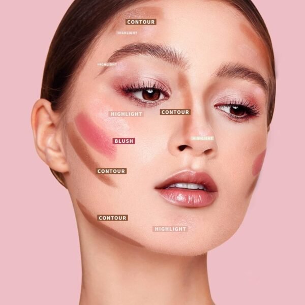 KIMUSE Multi Stick Trio Face Makeup, Cream Blush Stick for Cheeks & Lips, Contour Stick & Highlighter Makeup Sticks for All Skin - Image 7
