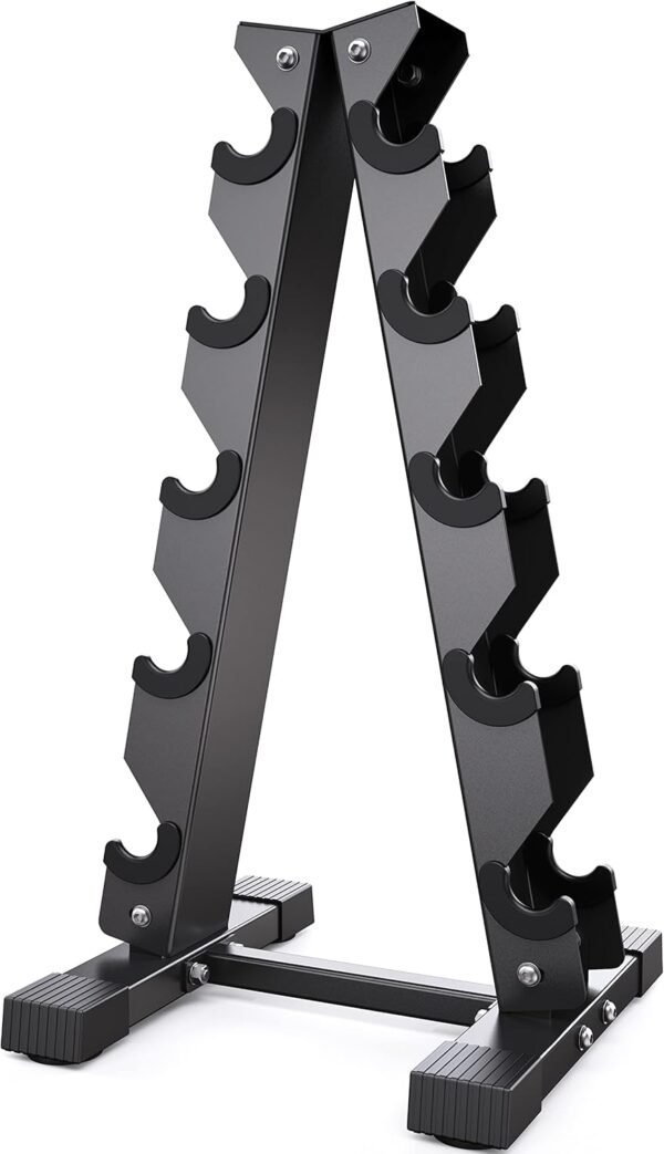 Dumbbell Rack Stand Only, Weight Rack for Dumbbells Compact A-Frame Home Gym Space Saver (480/570/800 LBS Weight Capacity, 2024 New Version) - Image 2