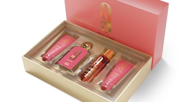 Afnan 9 AM Pour Femme Luxury Gift Set – Eau De Parfum (3.4 Oz), Shower Gel (3.4 Oz), Body Mist (5.0 Oz), Body Lotion (3.4 Oz) - Image 3