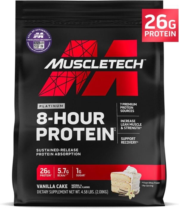 MuscleTech Phase8 Protein Powder | Whey & Casein Protein Powder | Slow Release 8-Hour Protein | Muscle Builder for Men & Women | Protein Powder for Muscle Gain | Vanilla, 4.58lbs - Image 2