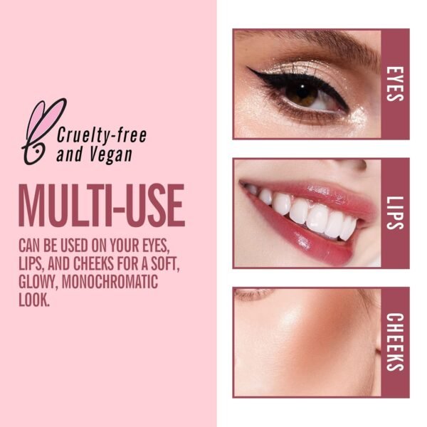 KIMUSE Multi Stick Trio Face Makeup, Cream Blush Stick for Cheeks & Lips, Contour Stick & Highlighter Makeup Sticks for All Skin - Image 5